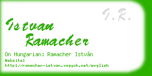 istvan ramacher business card